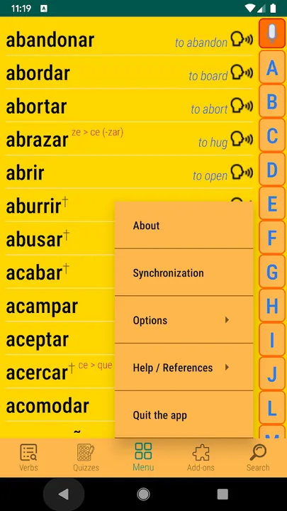 VerbES – Spanish Verb Conjugator & Quiz screenshot 2